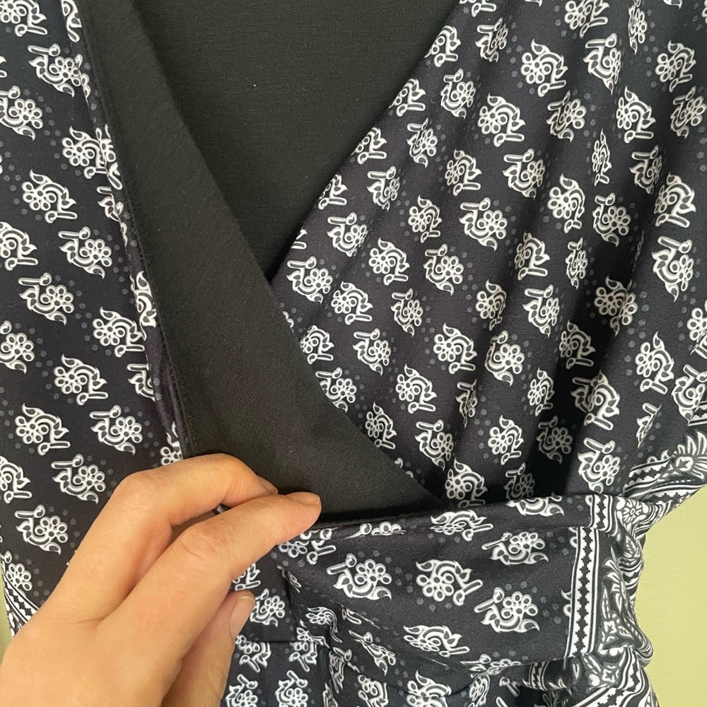 prAna Belladonna faux wrap dress Sz L - Picture 5 of 9